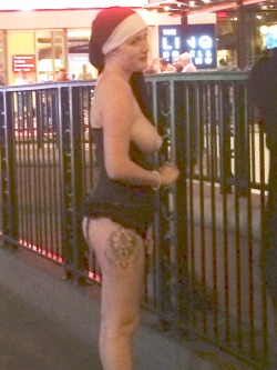 Here’s a couple pics taken on the strip of a topless nun. We had to lighten up the exposure to get enough light to see her tits, but it made her habit turn red. Halloween in Vegas.Thanks man.