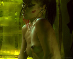 celebhunterextra:  Chinese/American actress Bai Ling with some of the most erect body points I’ve ever seen in ‘The Gene Generation’  More at Celebrity sex scenes 