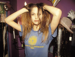 80s-90s-supermodels:  19 year old Angelina Jolie, 1994
