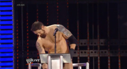 kanenite:  naked news barrett?   I&rsquo;m going to need Wade to deliver his bad news in his ring gear from now on
