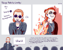 suii-ne:   Things Invented By Crowley.ppt Part 3: the dread sigil UWU&lt; previous    next &gt;[IG] [Twitter] Crowley:  