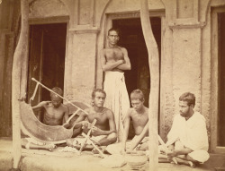 Five Sankharis (Shell-Cutters and Bracelet Makers) - Eastern Bengal 1860&rsquo;sSankharis were generally followers of the Hindu gods Vishnu or Krishna and usually vegetarian. The shells used for manufacturing bracelets for Hindu women were imported from