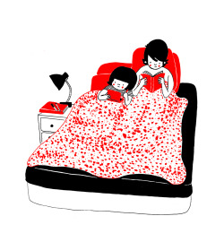  sosuperawesome:  Philippa Rice’s comic Soppy can be bought here for £4 &lsquo;Cuddling on the sofa&rsquo; risograph prints can be bought here for £7 Follow Philippa Rice on Tumblr  