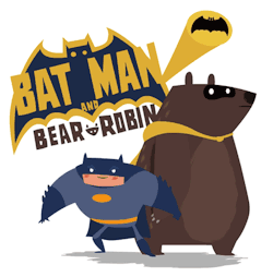 dcu:  caleatkinson:  The Adventures of Batman and Bear-Robin!In Gif form! :P  How can we get this turned into an animated series that Cartoon Network will only sometimes air? 