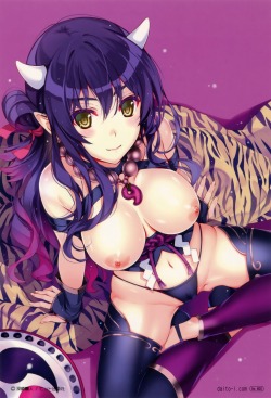 futureisfailed:breasts cameltoe devil horns misaki kurehito nipples pantsu pointy ears thighhighs | #310376 | yande.re