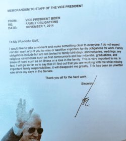 missemmedi: sixpenceee: A letter from Joe Biden. Bless this man, honestly   In stark contrast to what&rsquo;s to come&hellip;..I can&rsquo;t see people who spew such hateful rhetoric being this considerate of their staff.