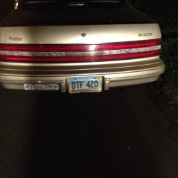 funniestpicturesdaily:  My friend’s senior citizen neighbor was blessed with these plates.  I need these.