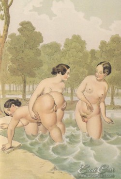 Padwamidewani:  Der Waldsee : Erotic Lithograph Printed In Vienna In 1910 As Part