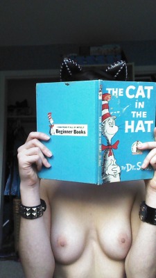 unicronkween:  missandmusic:  unicronkween:  Photo Throwback: Naughty kitty reading about another naughty kitty. :D  This photo is adorable  Yeah well… YOU’RE SUPER ADORABLE! SO THERE!  In some way this is so wrong, but I fucking love it! Well done!!