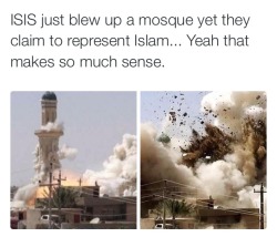 dimittas:NONONONO IT WAS NOT JUST “A MOSQUE”, IT WAS A MOSQUE THAT HAS BEEN AROUND FOR HUNDREDS OF YEARS AND WAS VERY SIGNIFIGANT TO MUSLIMS LIVING IN THAT AREA. FUCK ISIS IT DOES NOT CARE ABOUT FELLOW MUSLIMS OR ANYONE WHO ISNT THEM. They want you