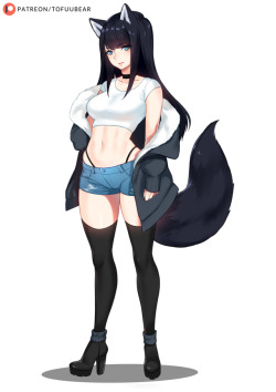 Finally did my first OC ever! She’s Reiko, she&rsquo;s a wolf girl 8)Become a PATRONGumroad store
