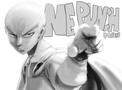 sunibee:  I felt the need to doodle him  This. Go read one punch man. Frickin&rsquo; epic.