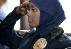sourcedumal:  einzwitterion:  wearewakanda:  Minnesota’s first hijab wearing police woman#WeAreWakanda  It’s not clear in the above article, but she was sworn in on April 30, 2015. Here’s an article from last fall about when she was working as a