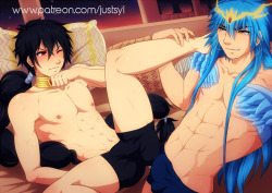 Comission for a friend!! Sinbad x Judal *_*!! I loooove Judal! Hope you love it!Please support by rebbloging or check my patreon!https://www.patreon.com/justsyl?ty=h