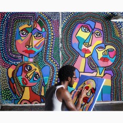 so-dayi:  dynamicafrica:  In Conversation with Artist Arnold Butler - The Painting Storyteller. It’s incredibly difficult to not be attracted to the work of Arnold Butler. His distinct visual style incorporates various shapes, colours and tones, as