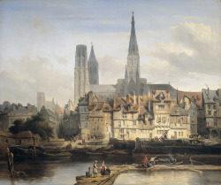 Johannes Bosboom (The Hague, 1817 - 1891); The Quai de Paris in Rouen, 1849; oil on canvas, 105 x 88 cm; Rijksmuseum, Amsterdam