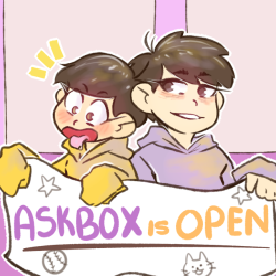 suuji-ask:    🐶 JYU JYU JYUSHIMATSUUUUU !!! come and ask for some homeruns!!🐱 Hey, Jyushimatsu and I started an ask account, not that it matters… the ask box is open now so ask us questions… [ It’s our first time with an ask blog, we hope