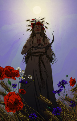 agadixit:  Południca (Noonwraith, Lady Midday), a demon in Slavic mythology. Art by me. 