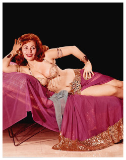 burleskateer: Adriana Miller     aka. “The Legendary Adriana”.. Began her career as a Jazz dancer, working with Frank Sinatra and Sammy Davis, Jr.. She transitioned to Middle Eastern dance in the mid-60’s to great success.. Eventually, opening