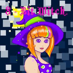 sugarmalkdraws:  I’m sorry about the inactivity lately but I’m still here. I drew this because 8-Bit Witch is the name of a musical project that I will most likely be working on soon with @ocean-elf. As much as I wish that I could take credit for