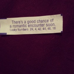 My fortune 😊 #fortunecookie #fortune #romance