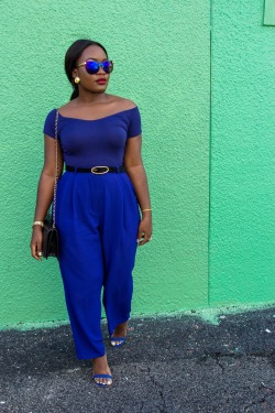 blackfashion:  “As blue as blue can get” Cheryl,Cameroon http://www.nowuseecheryl.com/