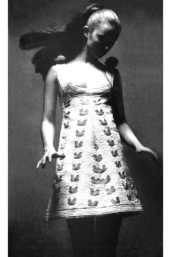 wilwheaton:  theswinginsixties:  Photo by Guy Bourdin for Vogue, 1969.  This has come across my dash a couple times in the last 24 hours, and every time it does, I think “ohhh a Dalek dress!” 