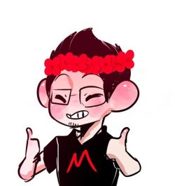 cosmic-artz:  YOI thought of showing y’all some big improvement on my art from two years ago of a little picture that was requested of me to draw @markiplier in a flower crown!   Oh wow that&rsquo;s really cool! I like the style that you&rsquo;re honing