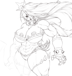 nsketch:  Scrapped lines for art I made that was inspired by @s-purple‘s art for Breeding Season.(I fucking adore his art)Ogre Princess will always be my favorite. 