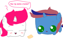 wanna cracker? _________________________________________________________ I would love a cracker, thanks!  omnomnomnom (D'awwwwwww This is so CUTE! I LOVE IT, THANK YOU VERY MUCH! ^w^) P.S. You submitted this to me 6 times XD