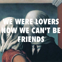  René Magritte - The Lovers (1928) X Crystal Castles - Not in Love (2010) 