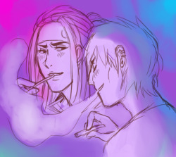 swamp-dog:  I really wanted to draw mink and noiz just getting stoned and making out..there will probably be more of this to come