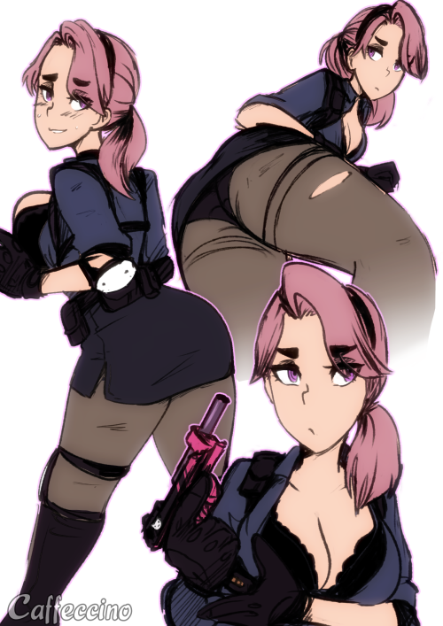 Doodling my bad cop from APBAPB is a cops and robbers game that has everything I want in it except being, like, actually good ;( But my incopetent cop girl can be as cute as I could ever hope in my heart of hearts 