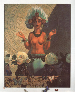 decadentiacoprofaga: La Diosa de las Flores y las Mariposas, Pedro Centeno Vallenilla, 1937. The Goddess of Flowers and Butterflies. 