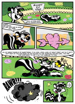 n64by44: A coloured version of @joeywaggoner‘s Pepe le Pew: Wild Over You comic that I commissioned from him last week (which, if you guys haven’t checked out yet, go check out **RIGHT NOW**)I tried to both preserve the amazing line work Joey had