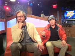 thewaitisogre:  tim and eric at howard stern’s studio  Oh wow when was this?