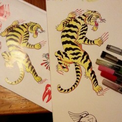 Study of a tiger design by Ana Serret.