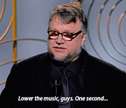 shapeofh2o:  Guillermo del Toro accepting the award for Best Director during the 75th Annual Golden Globe Awards | January 7, 2018