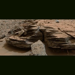 Layered Rocks near Mount Sharp on Mars #nasa #apod #jpl #curiosity #rover #mars #mountsharp #solarsystem #science #space #astronomy