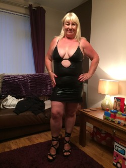 ukfuncouple50:  My slutty hotwife Jane love’s going out to pull BBC’s any takers, is this slutty enough?