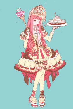 albinwonderland:  bonnibel-cp:  Princess Lolita Bubblegum by vexfay  hey now hey now this is what dreams are made of 