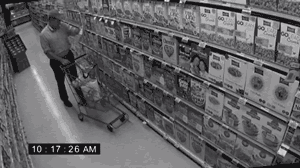 detective-khakis:  madnessinthemist:  unamusedsloth:  Looks like he found some amazing cereal  That last second. Oh my god.  THAT LADY THO 
