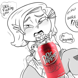 bluedragonkaiser:  themanwithnobats:  themanwithnobats:  Disgust reacts to fizzypop redraw req for anon  AND for the record, DR PEPPER IS THE FINEST DRINK, DON’T FILL THE INBOX WITH HATE MAIL. BUT THE CHERRY VARIATION A SHIT.  DICK VERSION WOAH!  AFTER