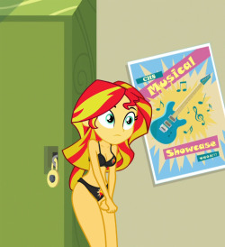 needs-more-butts:  humanized-mane-six:  Sunny! (Equestria Girls Edited Screencap: Sunset Shimmer)  oooo this is definitely one of the better edits.   &lt;3 &lt;3 &lt;3