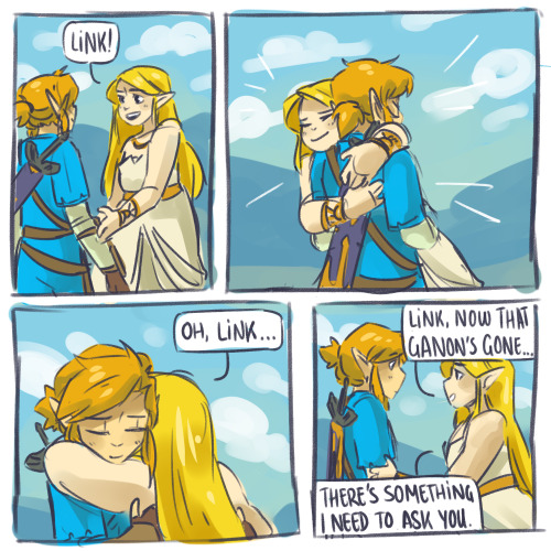 blueskittles-art:  it occurred to me today that zelda can see every stupid thing you do in botw