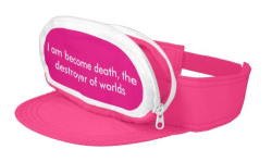 party-wok:  julierthanyou:  a…a fanny pack visor hybrid? the end is near  let us all walk hand in hand into the void 