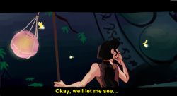yakfrost: a korrasami/atlantis crossover! thought i’d hop on the korrasami/disney train, and i rather enjoy seeing a flustered asami since korra’s usually the one losing her composure in the relationship. this is also my first art of 2015!!  (p.s.