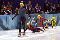 brilliantinemortality:  vagisodium:  apriki:  never forget that australias first ever winter olympics gold was won because the guy was coming dead last and everyone in front of him fell over   its happening  even better the only reason he was in the final