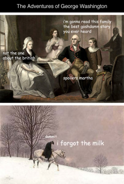 lomadia:  dexbonus:  tastefullyoffensive:  The Adventures of George Washington by LadyHistory [more]  omfg  I can’t help thinking that this George Washington would have made AC3 a lot more fun during the war bits.