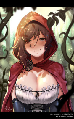 hidethisfolder: lulu-chan92:  RWBY - Little Red Riding Hood Or should i say, Not-so-little Red Riding Hood   ( ͡~ ͜ʖ ͡°)   Final piece for April patreon reward, will be delivered at May 2nd, 2018All patrons that pledge before May 1st will get this